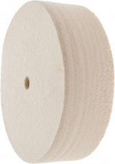 Value Collection - 6" Diam x 2" Thick Unmounted Buffing Wheel - 1 Ply, Polishing Wheel, 1/2" Arbor Hole, Soft Density - Top Tool & Supply