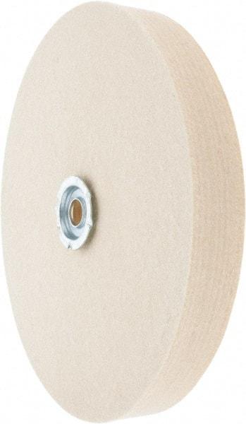 Value Collection - 8" Diam x 1" Thick Unmounted Buffing Wheel - 1 Ply, Polishing Wheel, 1" Arbor Hole, Medium Density - Top Tool & Supply