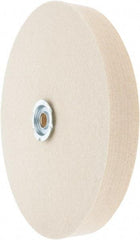 Value Collection - 8" Diam x 1" Thick Unmounted Buffing Wheel - 1 Ply, Polishing Wheel, 1" Arbor Hole, Medium Density - Top Tool & Supply