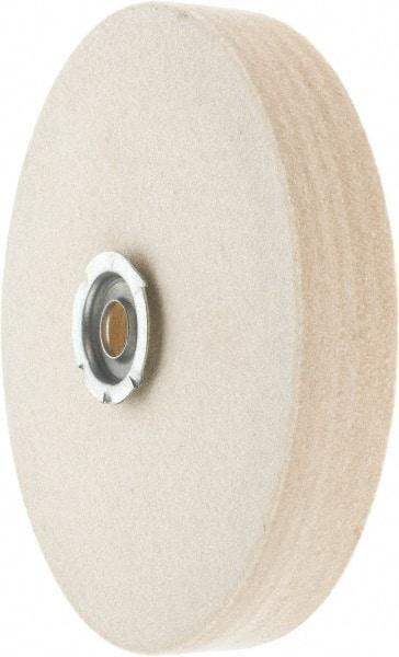 Value Collection - 6" Diam x 1" Thick Unmounted Buffing Wheel - 1 Ply, Polishing Wheel, 1" Arbor Hole, Hard Density - Top Tool & Supply