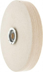 Value Collection - 6" Diam x 1" Thick Unmounted Buffing Wheel - 1 Ply, Polishing Wheel, 1" Arbor Hole, Hard Density - Top Tool & Supply