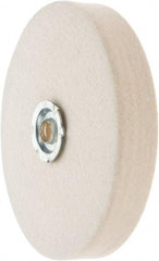 Value Collection - 6" Diam x 1" Thick Unmounted Buffing Wheel - 1 Ply, Polishing Wheel, 1" Arbor Hole, Medium Density - Top Tool & Supply