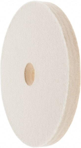 Value Collection - 6" Diam x 1/2" Thick Unmounted Buffing Wheel - 1 Ply, Polishing Wheel, 1" Arbor Hole, Medium Density - Top Tool & Supply