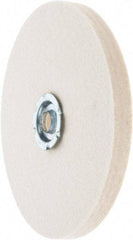 Value Collection - 6" Diam x 1/2" Thick Unmounted Buffing Wheel - 1 Ply, Polishing Wheel, 1" Arbor Hole, Soft Density - Top Tool & Supply