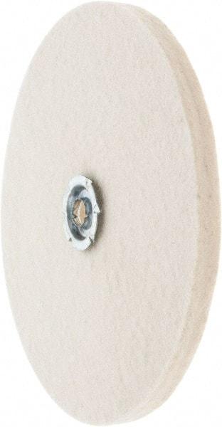 Value Collection - 8" Diam x 1/2" Thick Unmounted Buffing Wheel - 1 Ply, Polishing Wheel, 1" Arbor Hole, Soft Density - Top Tool & Supply