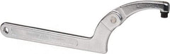 Paramount - 4-1/2" to 6-1/4" Capacity, Adjustable Pin Spanner Wrench - 12-1/8" OAL, 3/8" Hook Pin Height - Top Tool & Supply