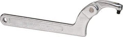 Paramount - 2" to 4-3/4" Capacity, Adjustable Pin Spanner Wrench - 11-3/8" OAL, 1/4" Hook Pin Height - Top Tool & Supply