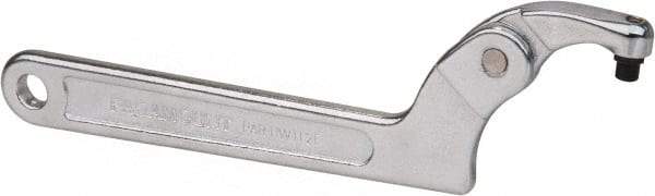 Paramount - 1-1/4" to 3" Capacity, Adjustable Pin Spanner Wrench - 8-1/8" OAL, 7/32" Hook Pin Height - Top Tool & Supply