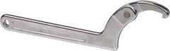 Paramount - 2" to 4-3/4" Capacity, Adjustable Pin Spanner Wrench - 11-3/8" OAL, 3/16" Hook Height - Top Tool & Supply