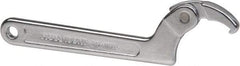 Paramount - 1-1/4" to 3" Capacity, Adjustable Pin Spanner Wrench - 8-1/8" OAL, 5/32" Hook Pin Height - Top Tool & Supply