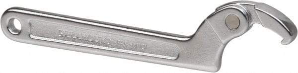 Paramount - 3/4" to 2" Capacity, Adjustable Pin Spanner Wrench - 6-3/8" OAL, 1/8" Hook Pin Height - Top Tool & Supply