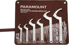 Paramount - 3/4" to 6-1/4" Capacity, Pin Spanner Wrench - 12-1/8" OAL - Top Tool & Supply