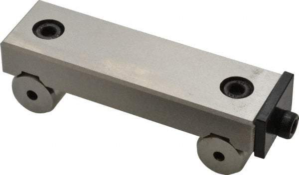 SPI - 3-3/4 Inch Long x 1 Inch Wide x 0.0002 Inch Center to Center Accuracy, 0.0004 Inch Parallelism, 2-1/2 Inch Between Rolls, Sine Bar - Steel, Includes Back Plate - Top Tool & Supply