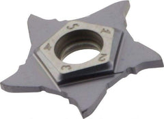 Iscar - PENTA PF IC908 Grade, 0.059" Cutting Width, Carbide Cutoff Insert - Neutral Lead Angle, 0.008" Cnr Rad, TiAlN Coated, Other End - Top Tool & Supply