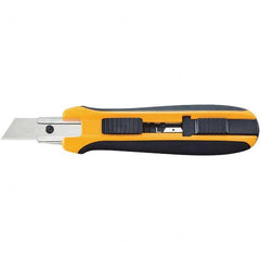 Olfa - Utility Knives, Snap Blades & Box Cutters; Type: Retractable Utility Knife ; Blade Type: Retractable ; Number of Blades Included: 1 ; Number of Blades: 1 ; Color: Yellow & Black ; Number of Points: 1 - Exact Industrial Supply