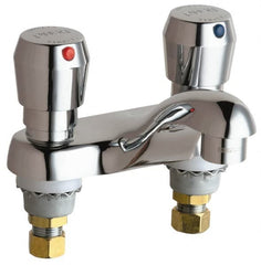 Chicago Faucets - Industrial & Laundry Faucets Type: Lavatory Metering Faucet Style: Deck Mount - Top Tool & Supply