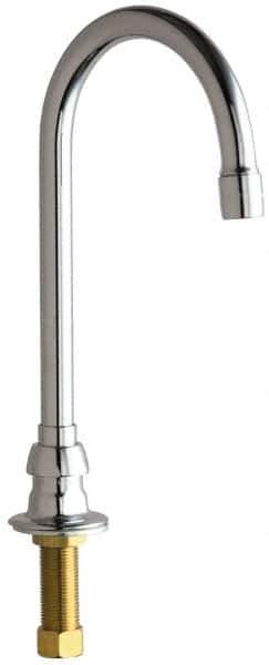 Chicago Faucets - Deck Mounted Bathroom Faucet - Single Supply For Tempered Water, No Drain, Gooseneck Spout - Top Tool & Supply