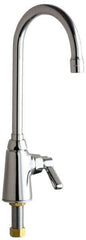 Chicago Faucets - Deck Mount, Bar and Hospitality Faucet without Spray - One Handle, Lever Handle, Gooseneck Spout - Top Tool & Supply