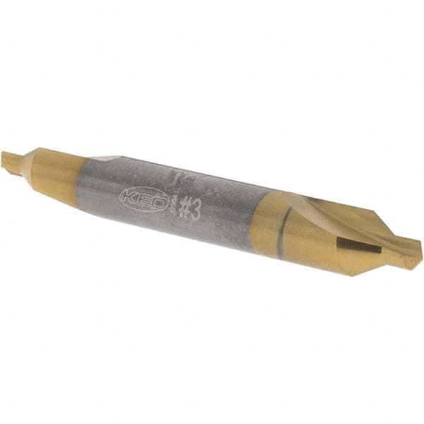 Keo - #3 Plain Cut 60° Incl Angle Solid Carbide Combo Drill & Countersink - Top Tool & Supply