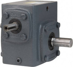 Boston Gear - 1 Centerline Distance, 5:1, 350 RPM Output, 0.69 Input Horsepower, 113 Lbs. Max Torque, Speed Reducer - Part No. 710-5-J, 3/8" Shaft Diam, Single Shaft Right, 2.31" High - Top Tool & Supply