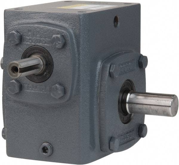 Boston Gear - 5.16 Centerline Distance, 60:1, 29 RPM Output, 4.59 Input Horsepower, 6,953 Lbs. Max Torque, Speed Reducer - Part No. 752-60-J, 1-1/4" Shaft Diam, Single Shaft Right, 10-1/2" High - Top Tool & Supply