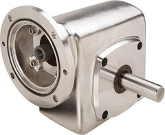 Boston Gear - 2.06 Centerline Distance, 60:1, 29 RPM Output, 0.55 Input Horsepower, 826 Lbs. Max Torque, Speed Reducer - Part No. SSF72160KB5JS, Single Shaft Right, 5/8" Bore, 4.34" High, 56C NEMA - Top Tool & Supply