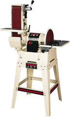 Jet - 48 Inch Long x 6 Inch Wide Belt, 12 Inch Diameter, Horizontal and Vertical Combination Sanding Machine - 2,500 Ft./min Belt Speed, 1-1/2 HP, Single Phase - Top Tool & Supply