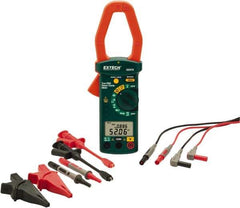 Extech - 4 Piece, Clamp Meter Test Kit - 600 Volt Max, LCD Display - Top Tool & Supply