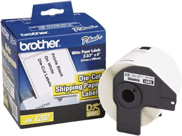 Brother - 3.91" Wide x 2-13/32" Long, White Paper Shipping Label - For Label Maker - Top Tool & Supply