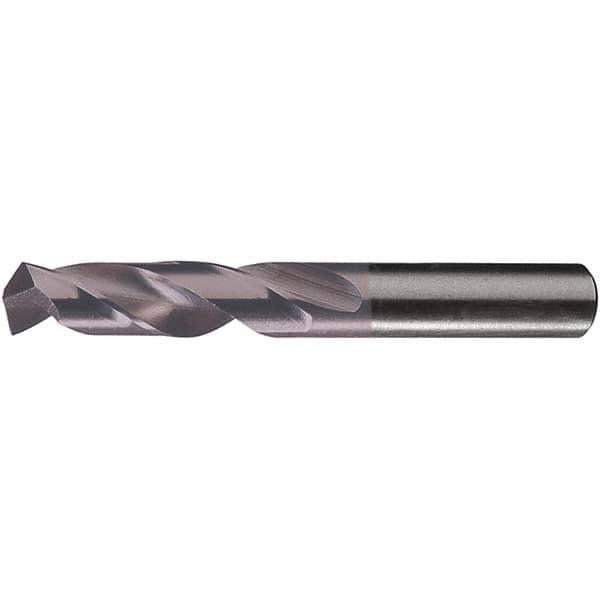 Screw Machine Length Drill Bit: 0.3281″ Dia, 135 °, Cobalt TiAlN Finish, Right Hand Cut, Spiral Flute, Straight-Cylindrical Shank, Series 559