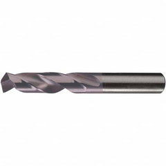 Screw Machine Length Drill Bit: 0.3281″ Dia, 135 °, Cobalt TiAlN Finish, Right Hand Cut, Spiral Flute, Straight-Cylindrical Shank, Series 559