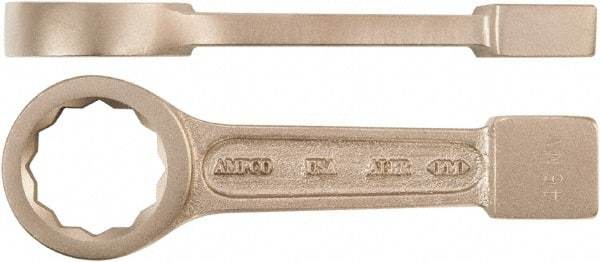 Ampco - 1-1/8" 12 Point Striking Box Wrench - Single End, 7" OAL, Aluminum Bronze, Polished Finish - Top Tool & Supply