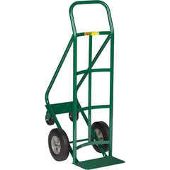 Little Giant - 800 Lb Capacity 47" OAH Hand Truck - Continuous Handle, Steel, Flat-Free Microcellular Foam Wheels - Top Tool & Supply