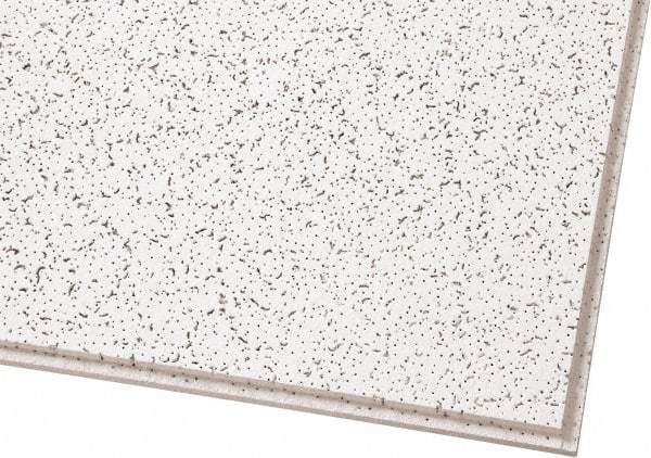 Armstrong World - 48" Long x 24" Wide, Wet-Formed Mineral Fiber Acoustic Ceiling Tile - ASTM E1264 Specification, White - Top Tool & Supply