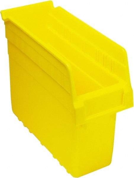 Quantum Storage - 11-5/8" Deep, Yellow Polypropylene Hopper Shelf Bin - 8" High x 4-3/8" Wide x 11-5/8" Long - Top Tool & Supply