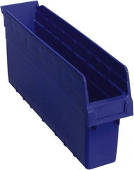 Quantum Storage - 17-7/8" Deep, Blue Polypropylene Hopper Shelf Bin - 8" High x 4-3/8" Wide x 17-7/8" Long - Top Tool & Supply