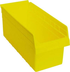 Quantum Storage - 17-7/8" Deep, Yellow Polypropylene Hopper Shelf Bin - 8" High x 8-3/8" Wide x 17-7/8" Long - Top Tool & Supply