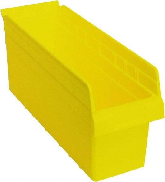 Quantum Storage - 17-7/8" Deep, Yellow Polypropylene Hopper Shelf Bin - 8" High x 6-5/8" Wide x 17-7/8" Long - Top Tool & Supply