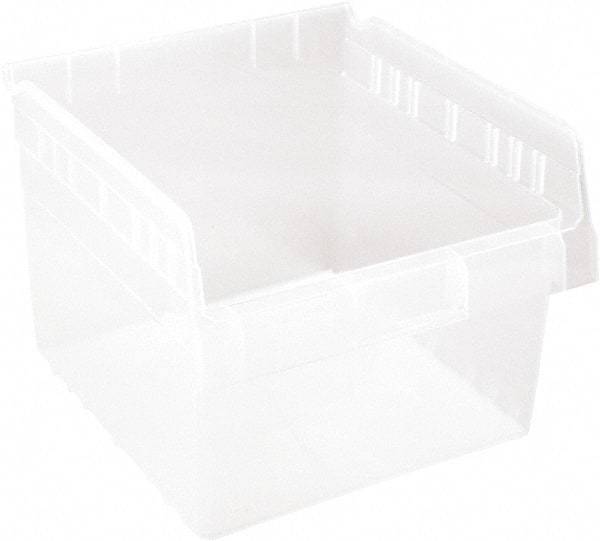 Quantum Storage - 11-5/8" Deep, Clear Polypropylene Hopper Shelf Bin - 8" High x 11-1/8" Wide x 11-5/8" Long - Top Tool & Supply