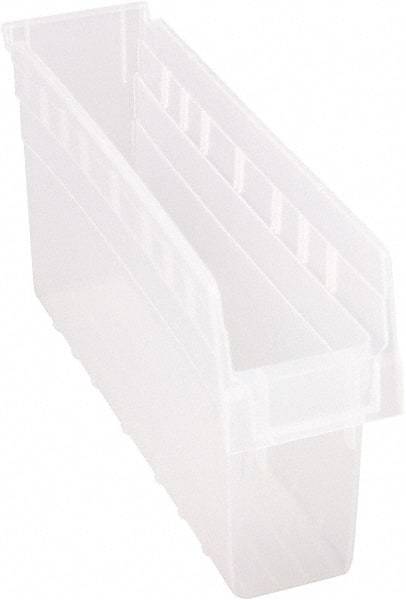 Quantum Storage - 17-7/8" Deep, Clear Polypropylene Hopper Shelf Bin - 8" High x 4-3/8" Wide x 17-7/8" Long - Top Tool & Supply