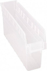 Quantum Storage - 17-7/8" Deep, Clear Polypropylene Hopper Shelf Bin - 8" High x 4-3/8" Wide x 17-7/8" Long - Top Tool & Supply