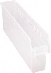 Quantum Storage - 23-5/8" Deep, Clear Polypropylene Hopper Shelf Bin - 8" High x 4-3/8" Wide x 23-5/8" Long - Top Tool & Supply