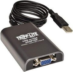 Tripp-Lite - Dual-Monitor Adapter - USB Connector, Black, Use with Cabling and Video Applications - Top Tool & Supply