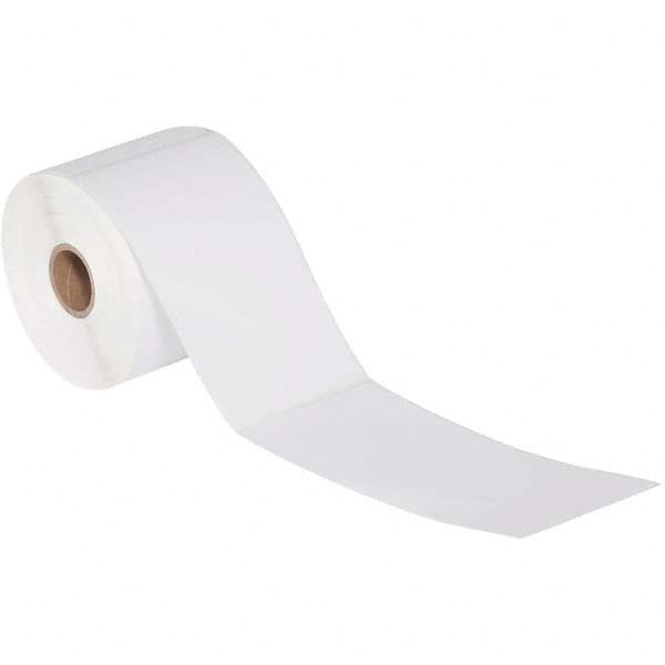 Value Collection - Pack of 12 Rolls, 305 Labels per Roll, 4" x 5" White Paper Thermal Labels - Top Tool & Supply