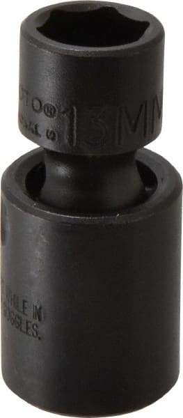 Proto - 3/8" Drive 13mm Standard Universal Impact Socket - 6 Points, 2" OAL - Top Tool & Supply