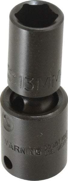 Proto - 3/8" Drive 13mm Deep Universal Impact Socket - 6 Points, 2-19/32" OAL - Top Tool & Supply