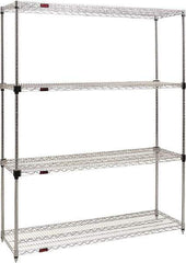 Eagle MHC - 4 Shelf Eagle MHC Wire Shelving - Starter Unit - 72" Wide x 18" Deep x 74" High, - Top Tool & Supply