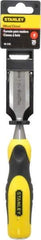 Stanley - 9" OAL x 1" Blade Width Wood Chisel - 1" Tip, Polypropylene Handle - Top Tool & Supply