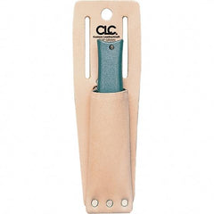 CLC - Knife Holster with 1 Pocket - Leather, Natural (Color), 2" Wide x 6" High x 1-1/4" Deep - Top Tool & Supply