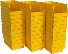 Quantum Storage - 50 Lb. Load Capacity, 11-5/8" Deep, Yellow Polypropylene Hopper Shelf Bin - 6" High x 6-5/8" Wide x 11-5/8" Long - Top Tool & Supply